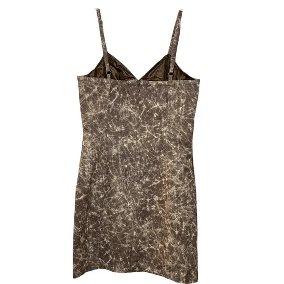 Katia Spaghetti Strap Straight Mini Dress Size S Brown - Picture 2 of 5
